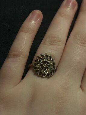 American Vintage Gold Filigree Floral Ring - Gold